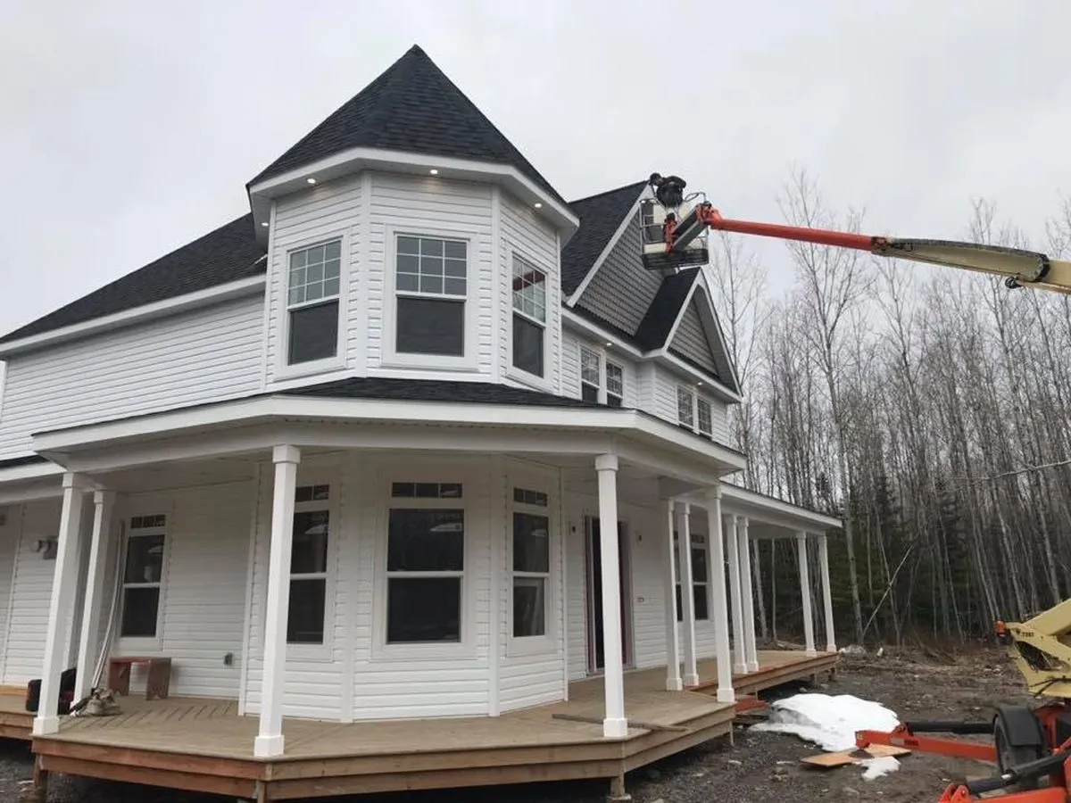 New two-storey house under construction